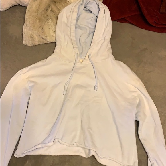 La Hearts Tops - Light blue cropped hoodie